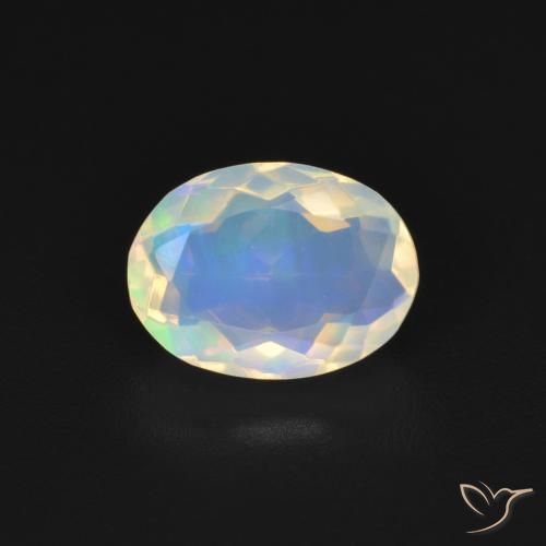 1.22ct Naturale Multicolore Opale, Ovale, Trasparente