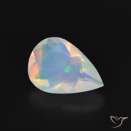 Opale Multicolore naturale da 1.05 ct, Forma a pera, Trasparente
