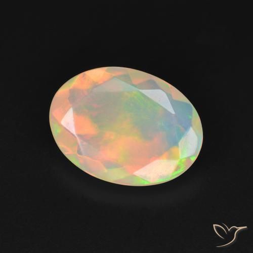Opale Multicolore naturale da 1.52 ct, Ovale, Trasparente