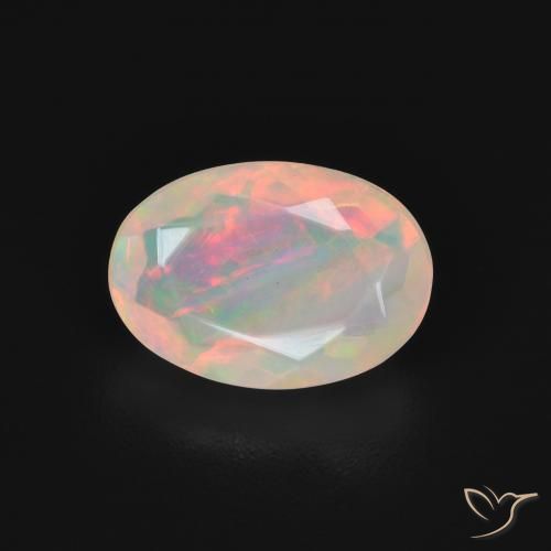 1.54ct Naturale Multicolore Opale, Ovale, Trasparente, Photo A