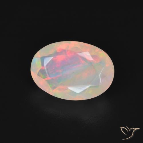 Opale Multicolore naturale da 1.54 ct, Ovale, Trasparente