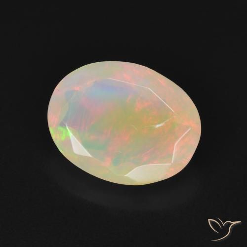 Opale Multicolore naturale da 1.57 ct, Ovale, Traslucido