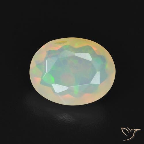 1.05ct Naturale Multicolore Opale, Ovale, Trasparente