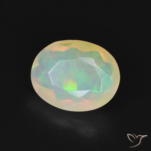 Opale Multicolore naturale da 1.05 ct, Ovale, Trasparente