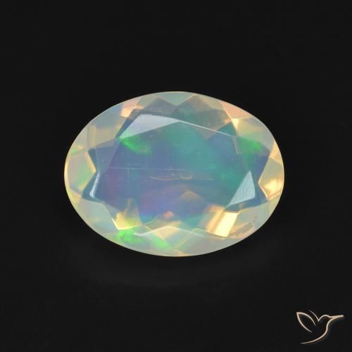 1.70ct Naturale Multicolore Opale, Ovale, Trasparente