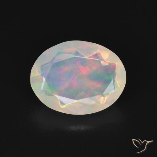 1.44ct Naturale Multicolore Opale, Ovale, Trasparente
