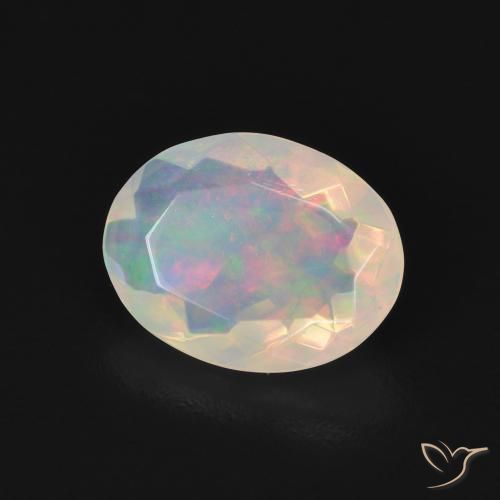 Opale Multicolore naturale da 1.44 ct, Ovale, Trasparente