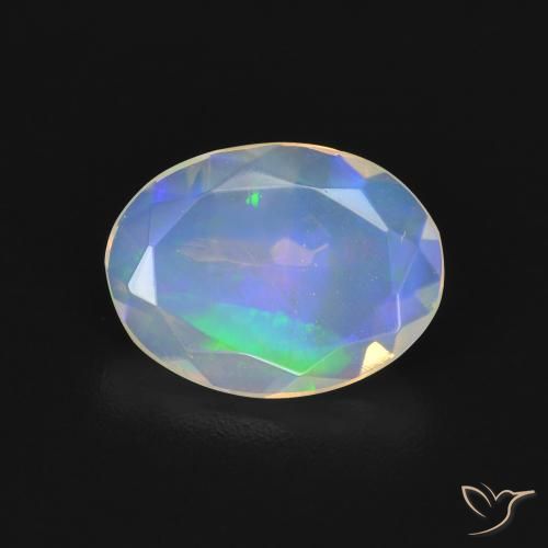 1.43ct Naturale Multicolore Opale, Ovale, Trasparente