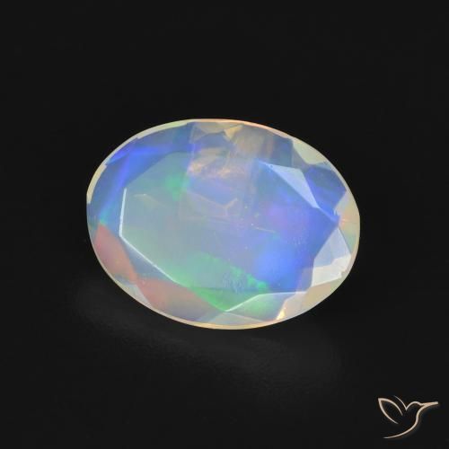 Opale Multicolore naturale da 1.43 ct, Ovale, Trasparente
