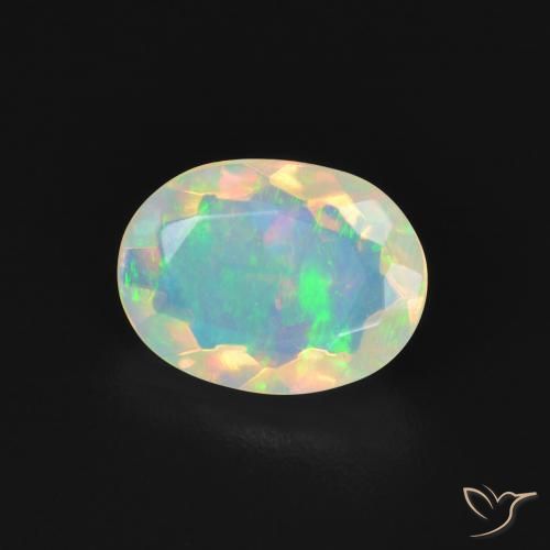 Opale Multicolore naturale da 0.99 ct, Ovale, Trasparente