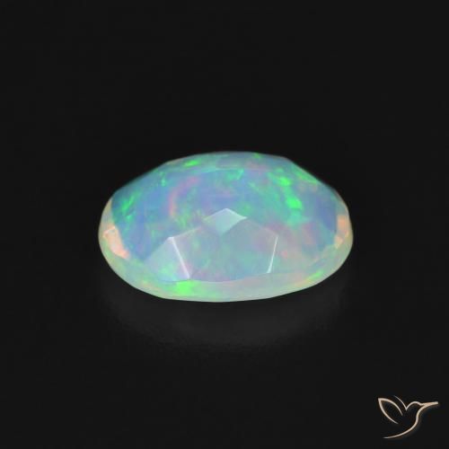 Opale Multicolore naturale da 0.99 ct, Ovale, Trasparente