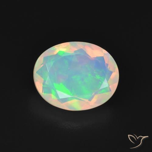 Opale Multicolore naturale da 1.65 ct, Ovale, Trasparente