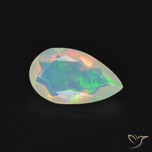 Opale Multicolore naturale da 1.10 ct, Forma a pera, Trasparente