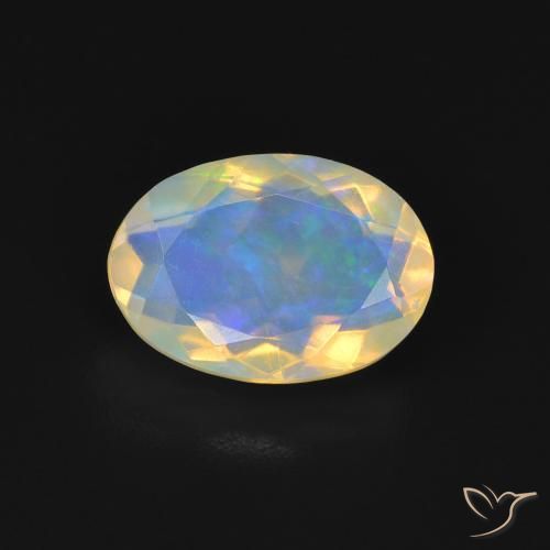 1.47ct Naturale Multicolore Opale, Ovale, Trasparente, Photo A