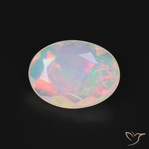 1.55ct Naturale Multicolore Opale, Ovale, Traslucido