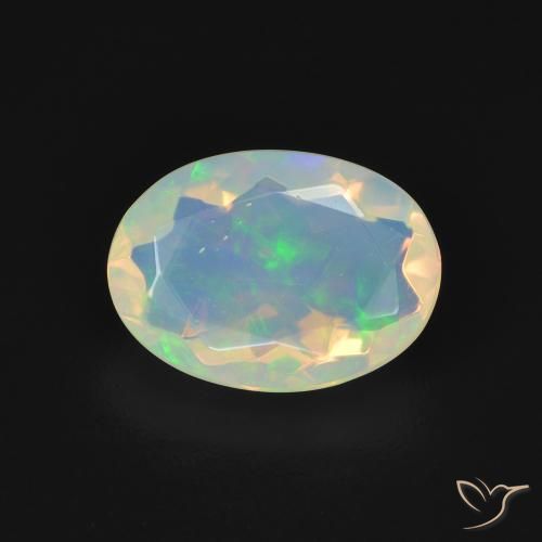 1.61ct Naturale Multicolore Opale, Ovale, Trasparente