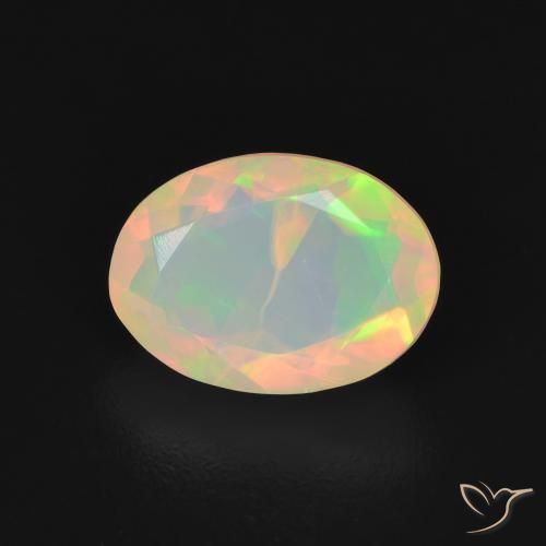 1.29ct Naturale Multicolore Opale, Ovale, Trasparente