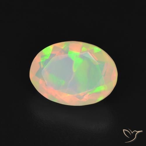 Opale Multicolore naturale da 1.29 ct, Ovale, Trasparente