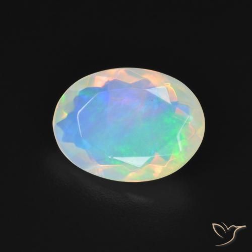 1.70ct Naturale Multicolore Opale, Ovale, Trasparente