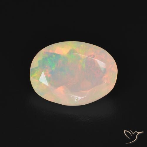 1.51ct Naturale Multicolore Opale, Ovale, Trasparente