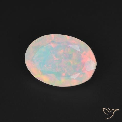 Opale Multicolore naturale da 1.28 ct, Ovale, Traslucido