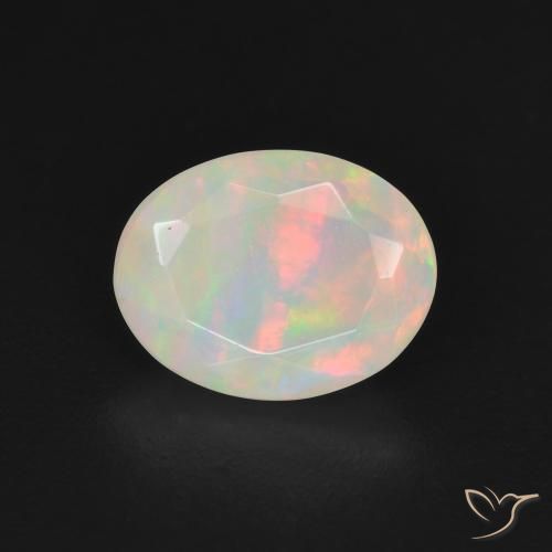 1.14ct Naturale Multicolore Opale, Ovale, Traslucido
