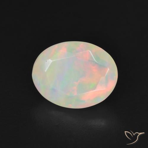 Opale Multicolore naturale da 1.14 ct, Ovale, Traslucido