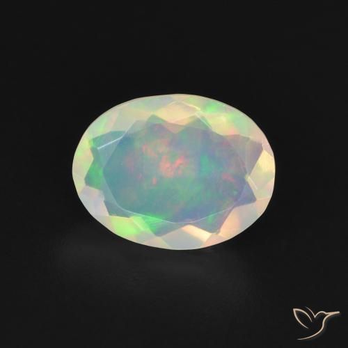 1.07ct Naturale Multicolore Opale, Ovale, Trasparente