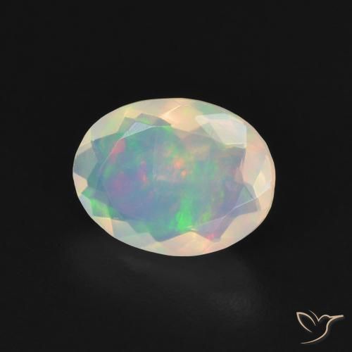 Opale Multicolore naturale da 1.07 ct, Ovale, Trasparente