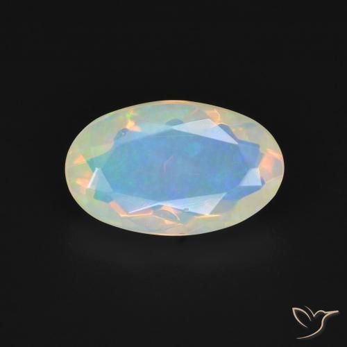 1.42ct Naturale Multicolore Opale, Ovale, Trasparente