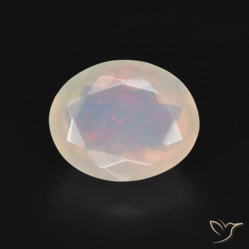 1.44ct Naturale Multicolore Opale, Ovale, Trasparente