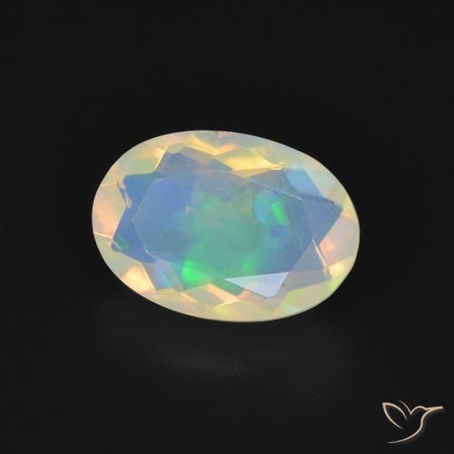 Opale Multicolore naturale da 1.22 ct, Ovale, Trasparente