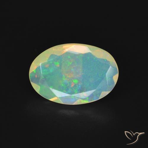 1.23ct Naturale Multicolore Opale, Ovale, Trasparente