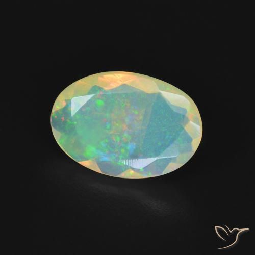 Opale Multicolore naturale da 1.23 ct, Ovale, Trasparente