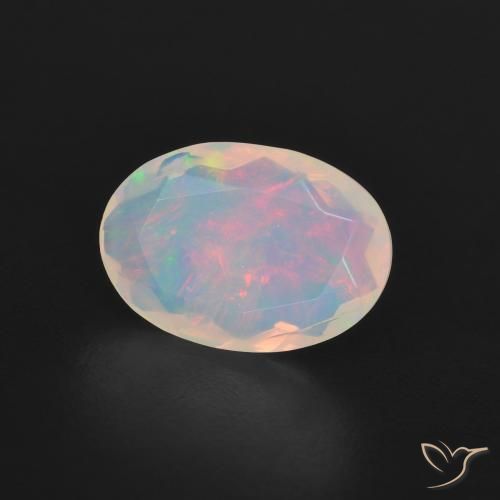 Opale Multicolore naturale da 1.13 ct, Ovale, Trasparente