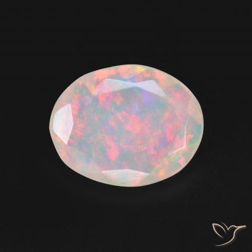1.20ct Naturale Multicolore Opale, Ovale, Traslucido