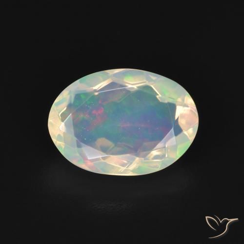 1.50ct Naturale Multicolore Opale, Ovale, Trasparente