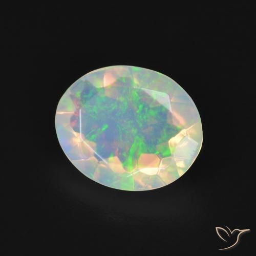 Opale Multicolore naturale da 1.30 ct, Ovale, Trasparente