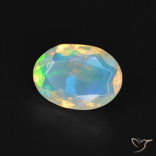 Opale Multicolore naturale da 1.18 ct, Ovale, Trasparente