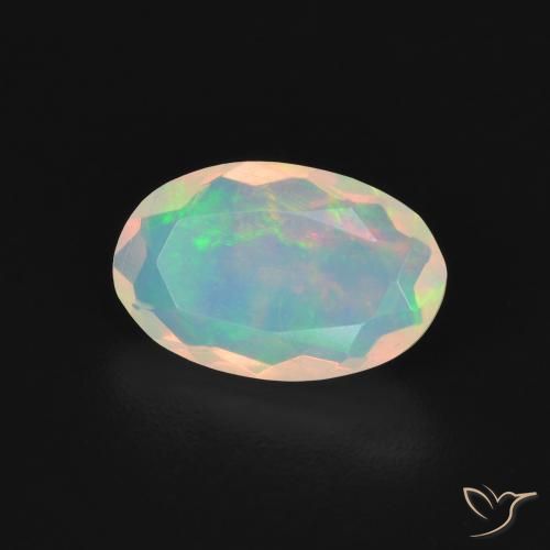 Opale Multicolore naturale da 0.94 ct, Ovale, Trasparente