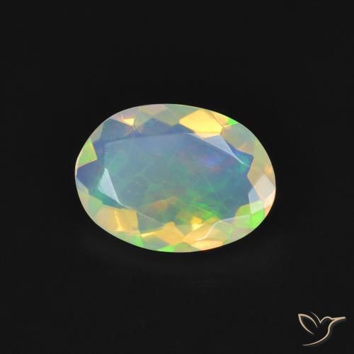 Opale Multicolore naturale da 0.84 ct, Ovale, Trasparente