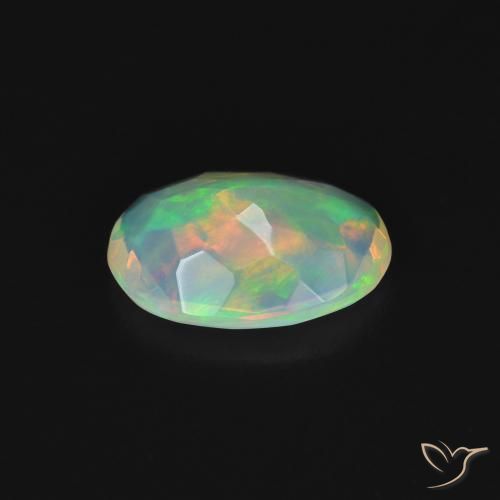 Opale Multicolore naturale da 0.84 ct, Ovale, Trasparente