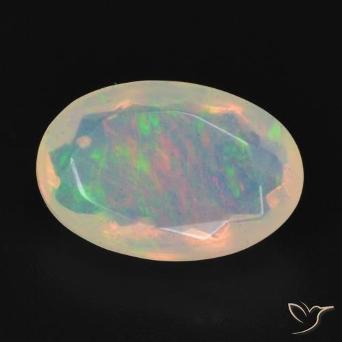 Opale Multicolore Bianco naturale da 1.96 ct, Ovale, Trasparente