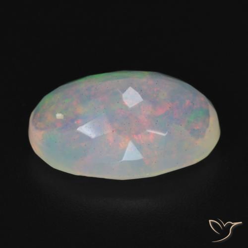 Opale Multicolore Bianco naturale da 1.96 ct, Ovale, Trasparente