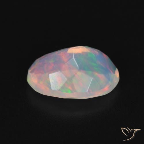 Opale Multicolore Bianco naturale da 1.16 ct, Ovale, Trasparente