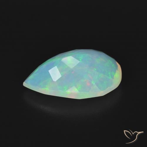 Opale Multicolore naturale da 2.58 ct, Forma a pera, Trasparente