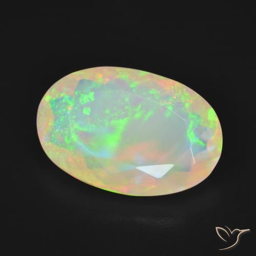 Opale Multicolore naturale da 3.84 ct, Ovale, Trasparente