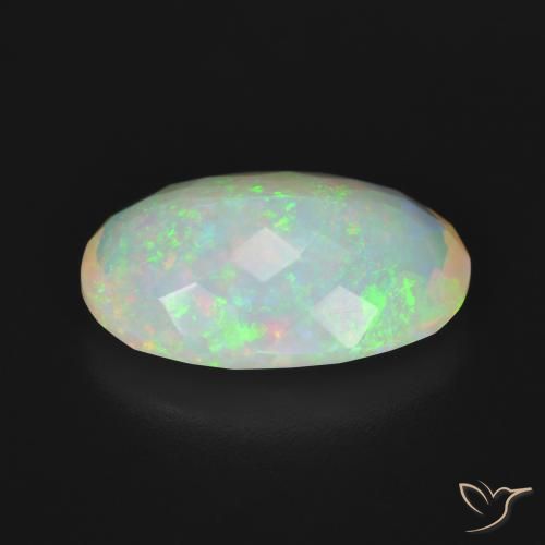 Opale Multicolore naturale da 3.84 ct, Ovale, Trasparente