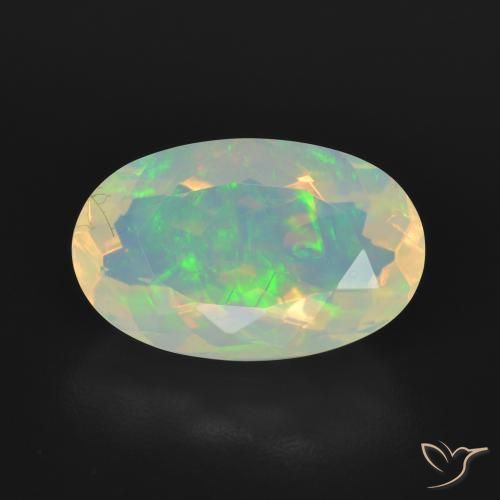 3.45ct Naturale Multicolore Opale, Ovale, Trasparente