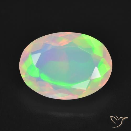 3.83ct Naturale Multicolore Opale, Ovale, Trasparente